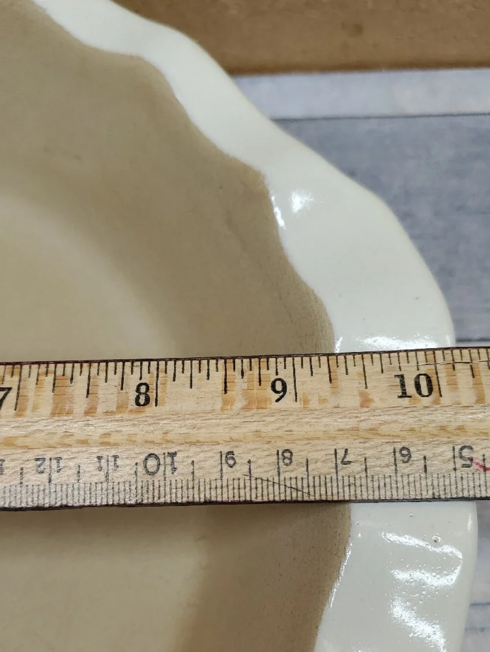 Pampered Chef Pie Plate Pan 9 Inch Fluted Deep Dish Stoneware 1000